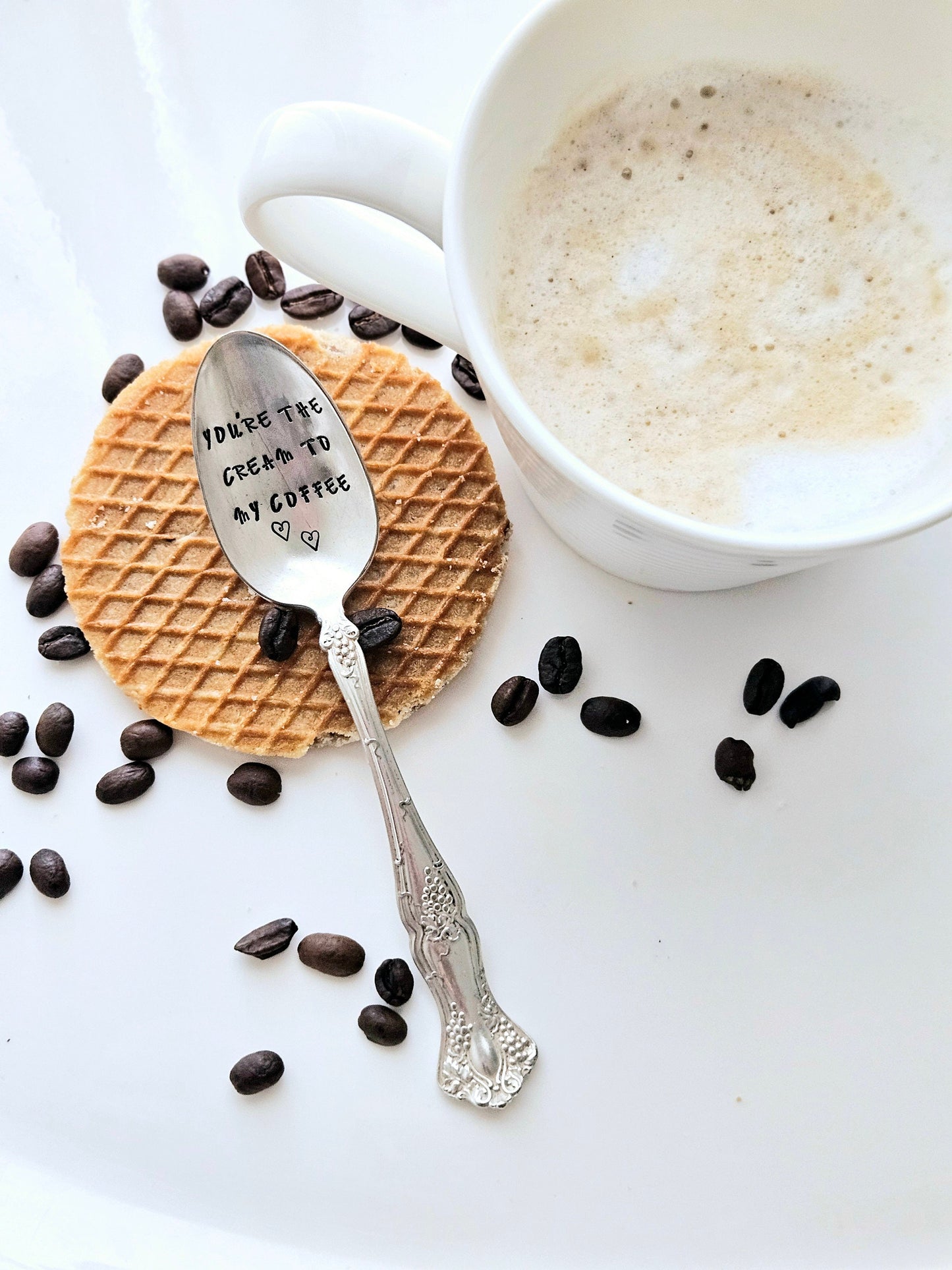 You're the cream to my coffee vintage silver plated teaspoon,gift for mom,gift for daughter,gift for hurting,gift for her,gift for wife