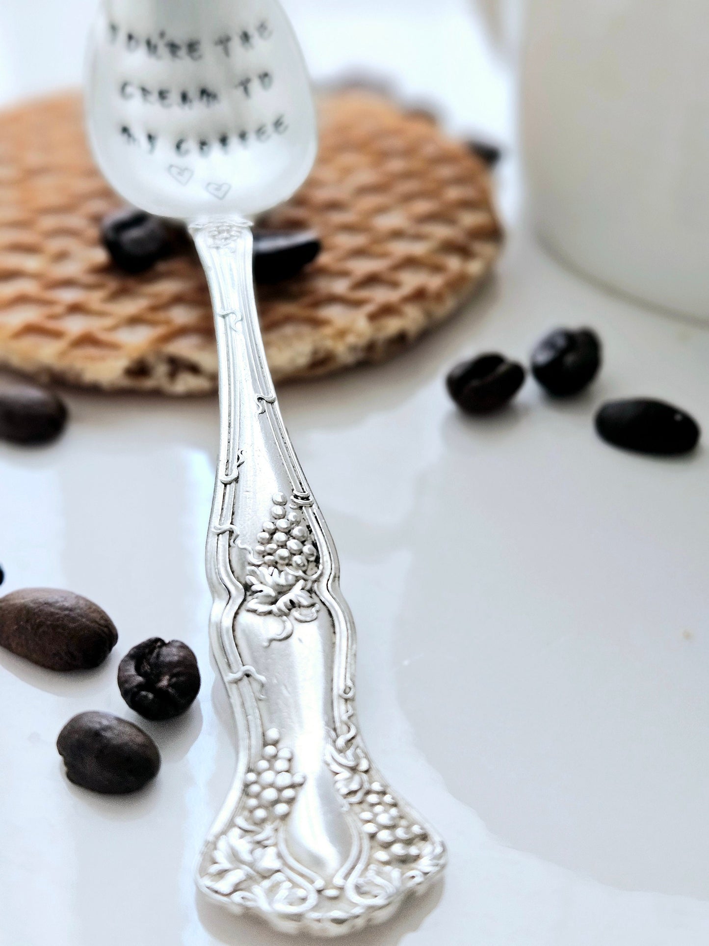 You're the cream to my coffee vintage silver plated teaspoon,gift for mom,gift for daughter,gift for hurting,gift for her,gift for wife