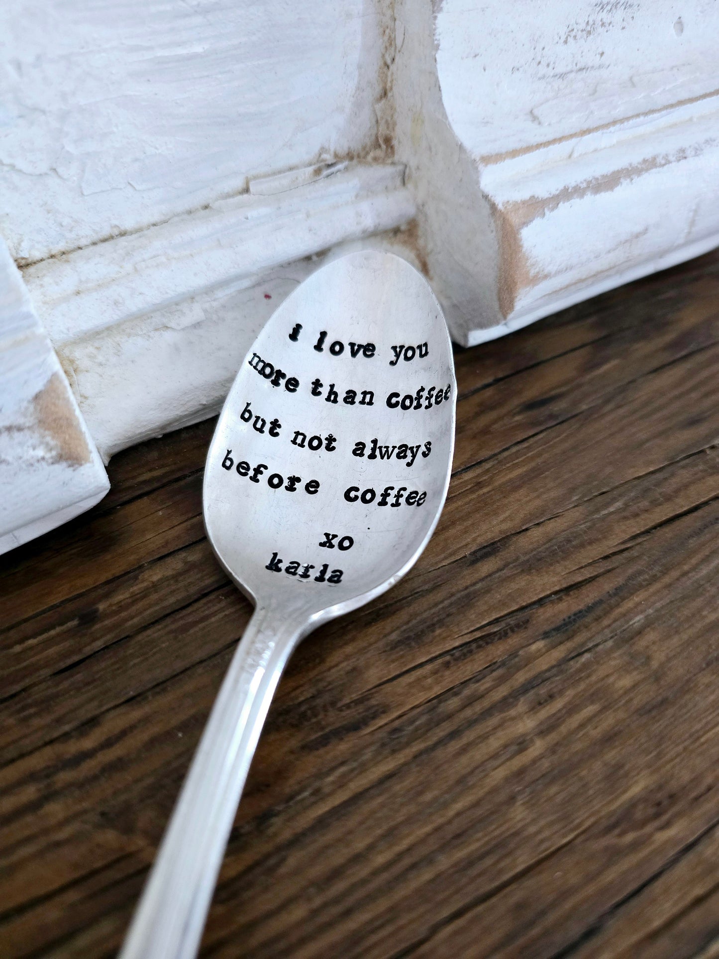 Vintage Stamped Spoon,gift for spouse,gift for boyfriend, gift for girlfriend, anniversary gift,unique gift for anniversary