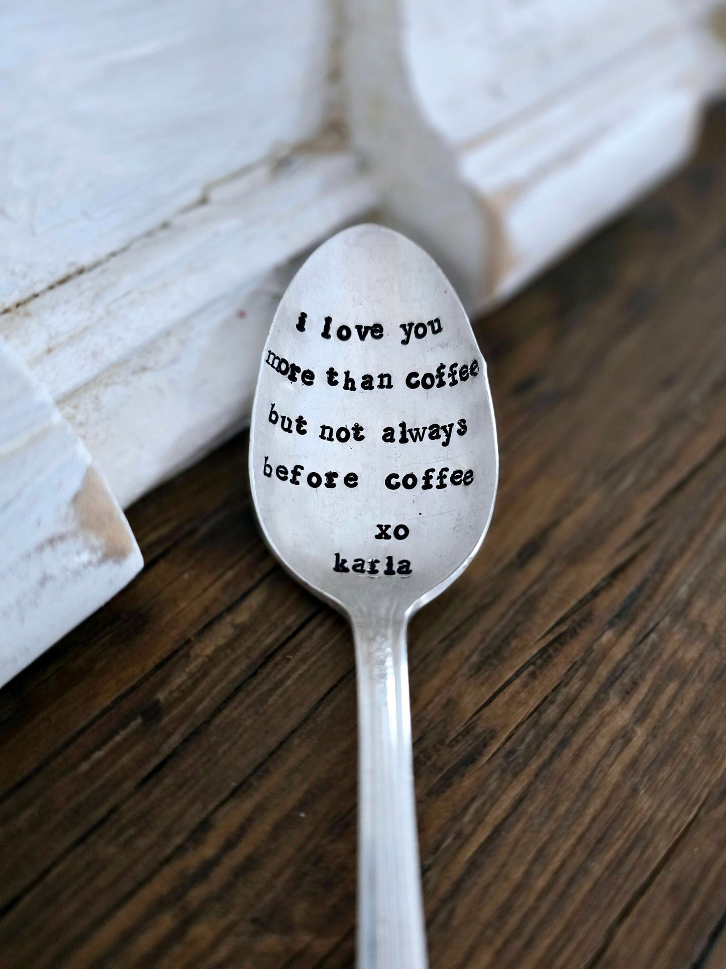 Vintage Stamped Spoon,gift for spouse,gift for boyfriend, gift for girlfriend, anniversary gift,unique gift for anniversary