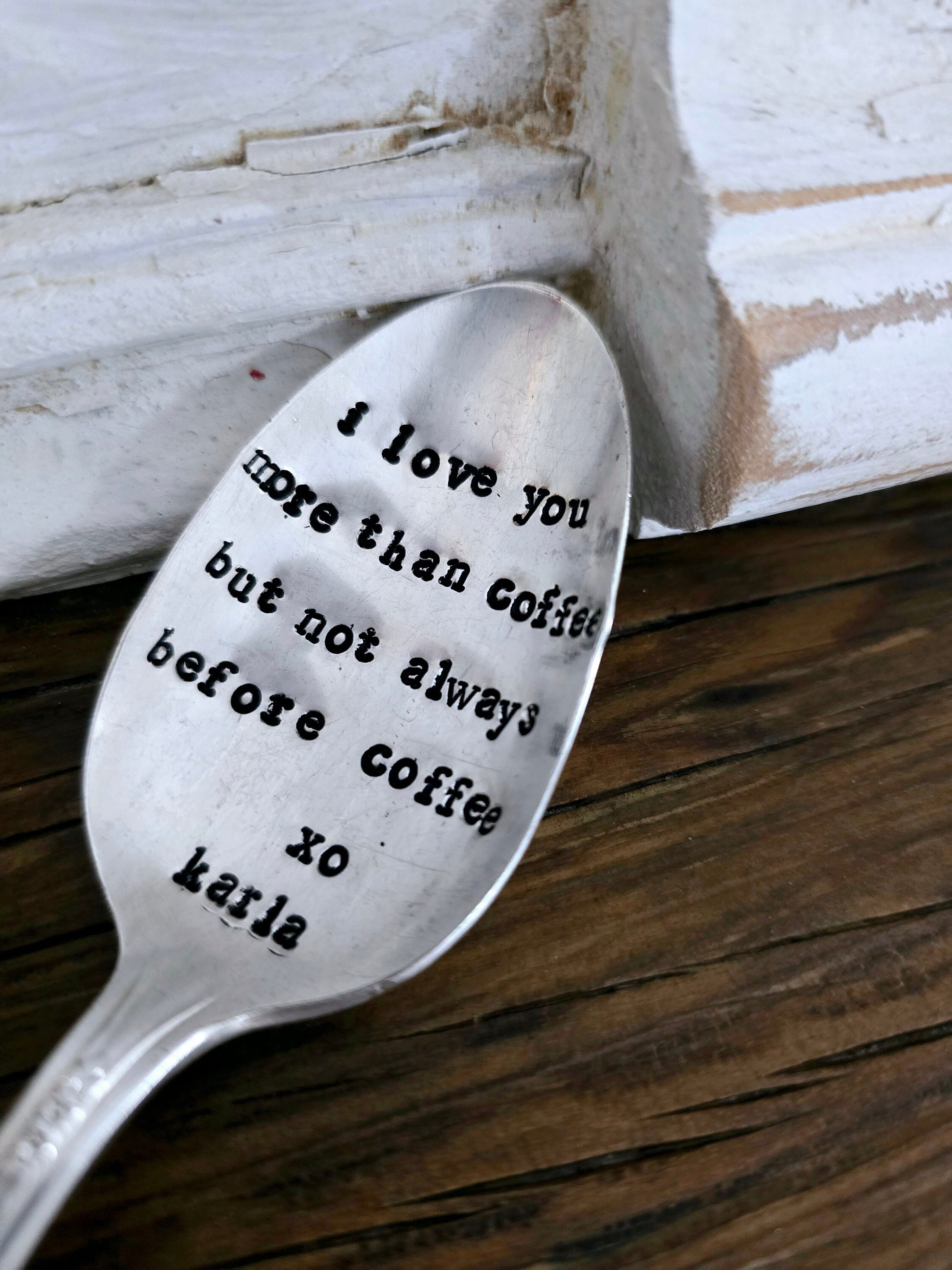 Vintage Stamped Spoon,gift for spouse,gift for boyfriend, gift for girlfriend, anniversary gift,unique gift for anniversary