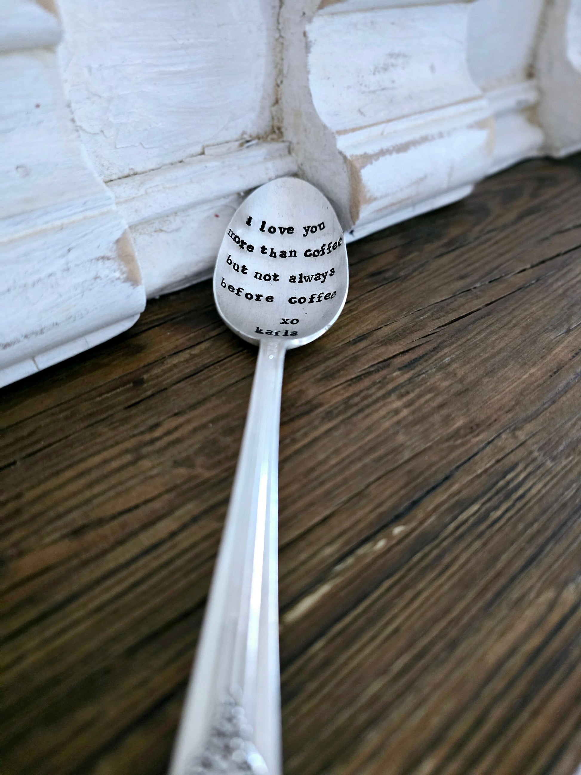 Vintage Stamped Spoon,gift for spouse,gift for boyfriend, gift for girlfriend, anniversary gift,unique gift for anniversary