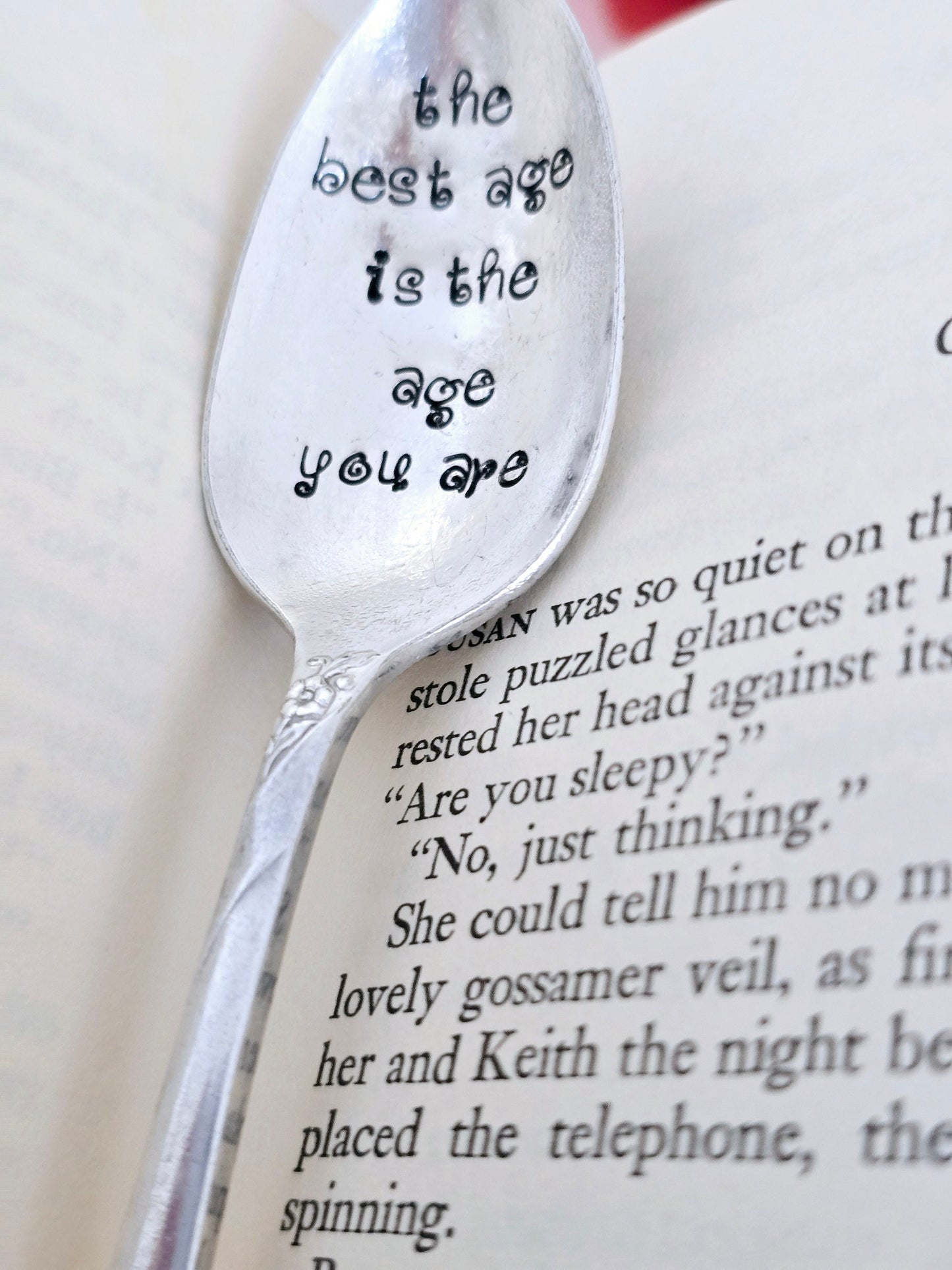 Handstamped Vintage Silver Plated Teaspoon, birthday spoon, gift for friend, gift for father, gift for mother,birthday gift,birthday spoon