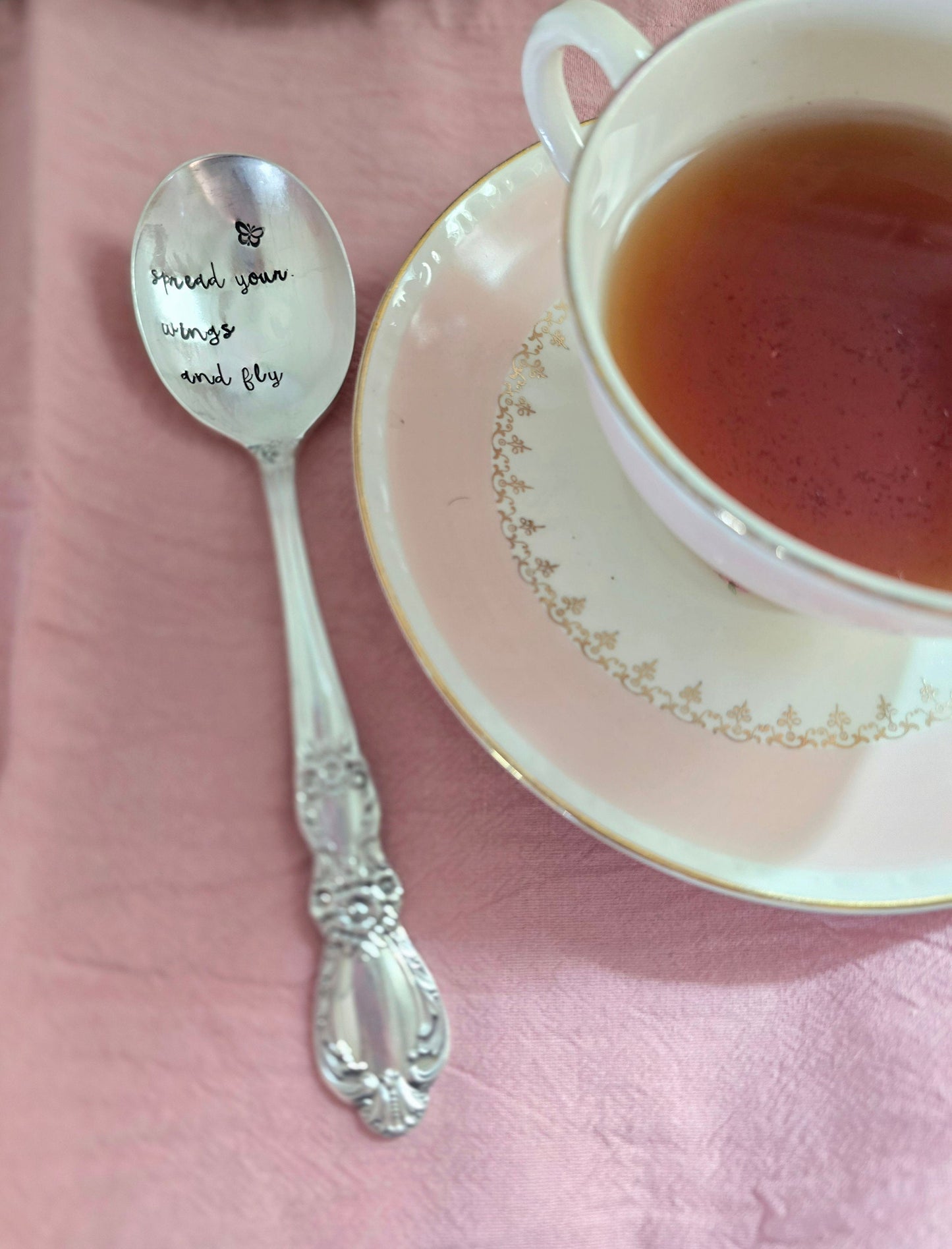 Spread Your Wings And Fly Silver Plated Vintage Spoon,Coffee Spoon,Personalized Gift,Gift for Wife,Gift for Husband, Best Friend