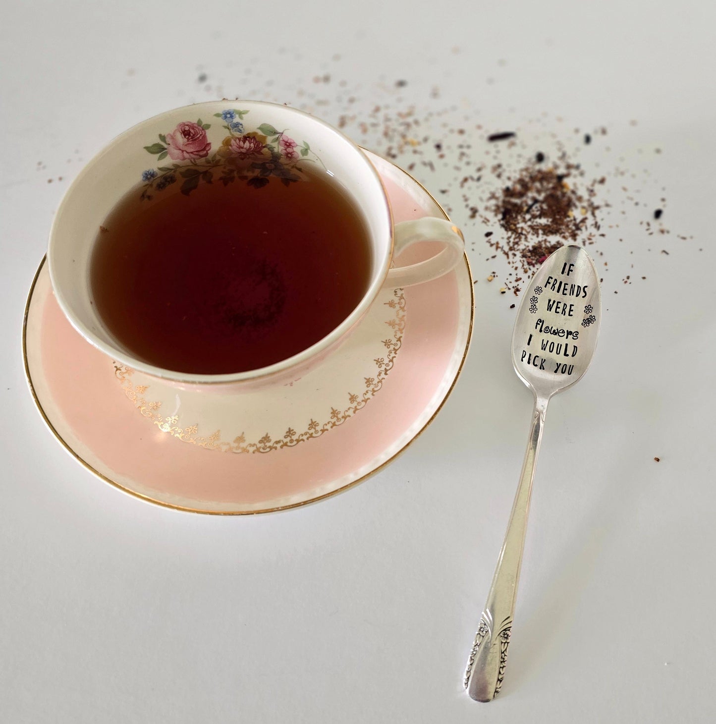 Vintage Silver Plated Teaspoon, if friends were flowers, I'd pick you