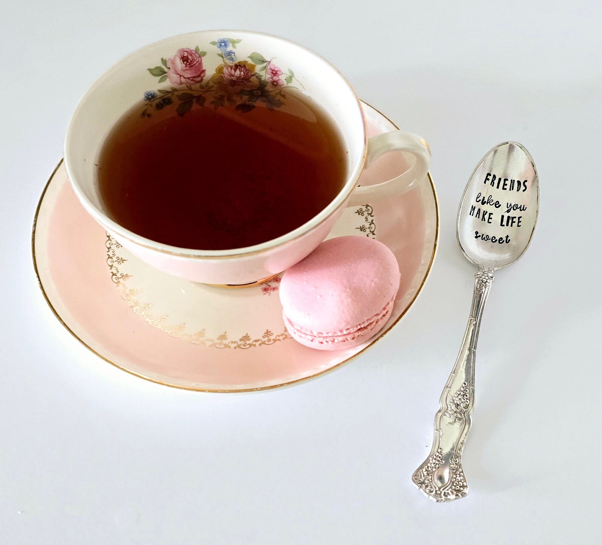 Vintage Silver Plated Teaspoon, friends like you make life sweet