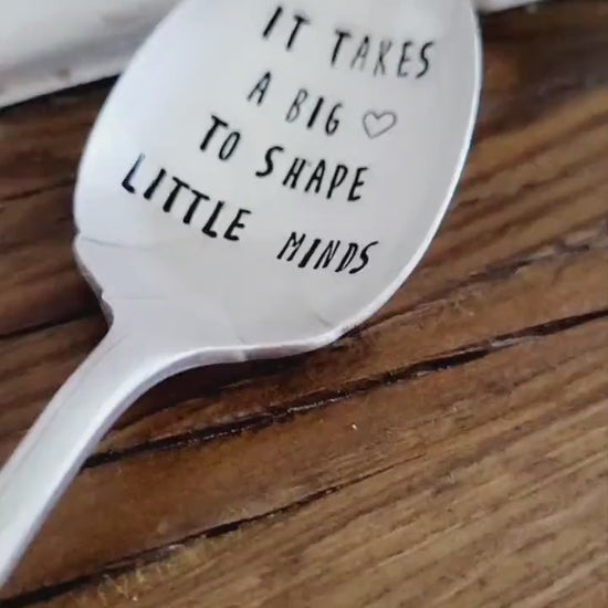 It Takes A Big Heart To Shape Little Minds Vintage Soup Spoon,Gift for teacher,gift for church worker,gift for youth leader,gift for princip