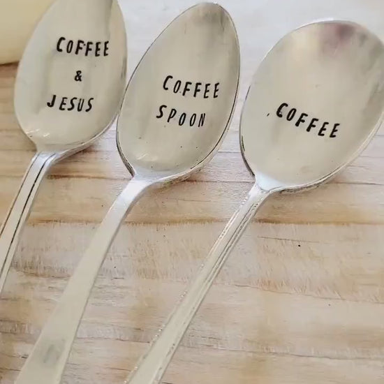 Set of 3 silver plated vintage teaspoons, coffee spoons, vintage coffee spoons, customized spoons, coffee gift,coffee gift, personalized