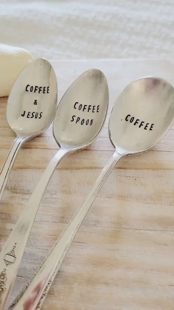 Set of 3 silver plated vintage teaspoons, coffee spoons, vintage coffee spoons, customized spoons, coffee gift,coffee gift, personalized