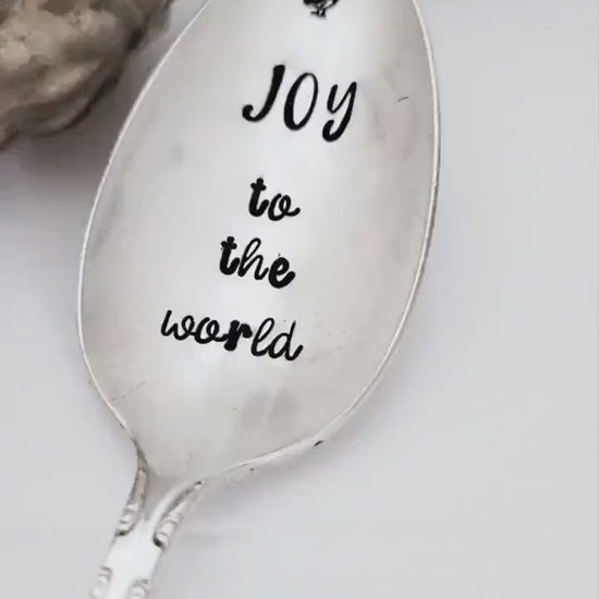 Vintage Silver Plated  Teaspoon,Joy to the world,Christmas spoon,unique Christimas gift,unique gift idea,hostess gift,gift for mom,gift idea