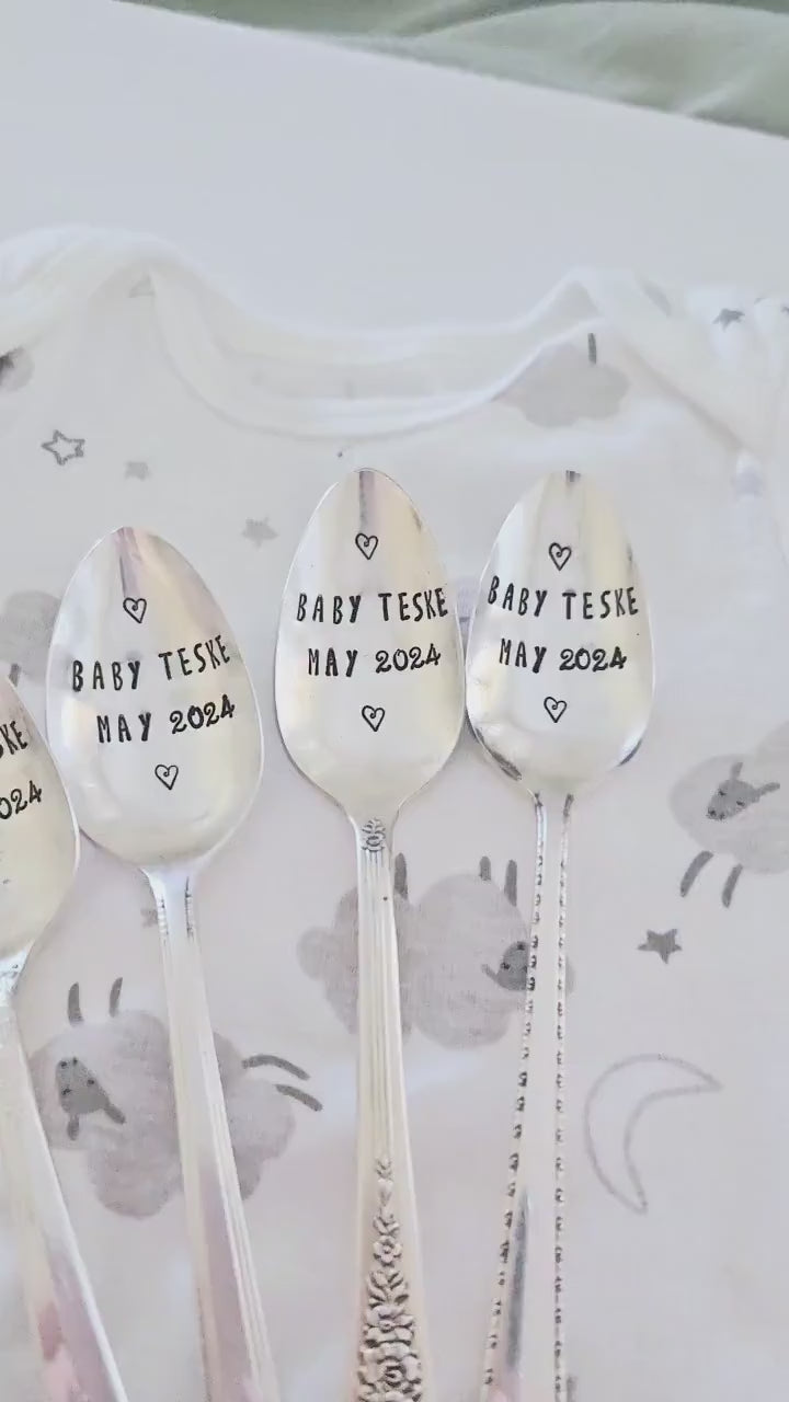 Vintage Silver Plated Announcement Spoon