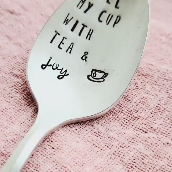 Vintage Silver Plated Teaspoon,Unique gift idea,mothers day gift,tea lover,tea gift,tea gift box.fill my cup with joy,joy gift, joyful,