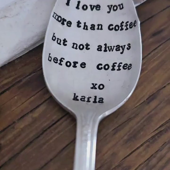 Vintage Stamped Spoon,gift for spouse,gift for boyfriend, gift for girlfriend, anniversary gift,unique gift for anniversary