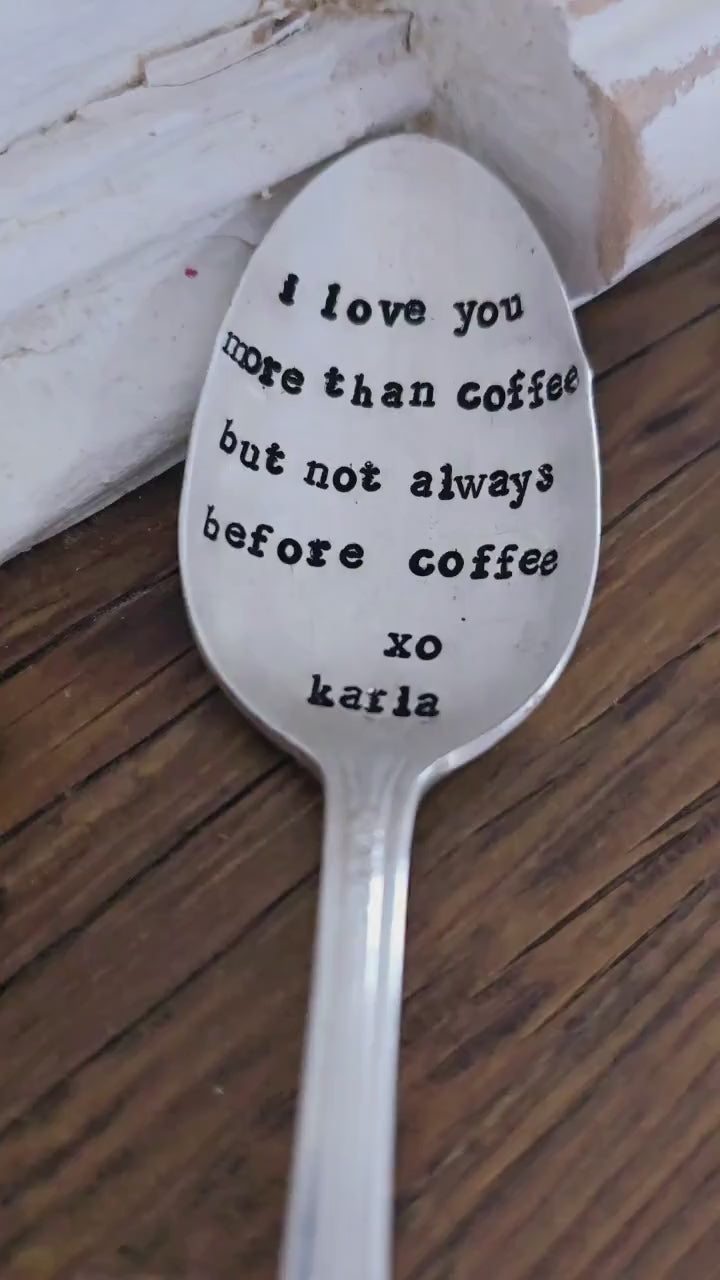 Vintage Stamped Spoon,gift for spouse,gift for boyfriend, gift for girlfriend, anniversary gift,unique gift for anniversary