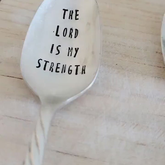 The Lord Is My Strength Vintage Teaspoon,gift for friend, gift of encouragement,faith based gift,gift for mom,gift for daughter,gift for him