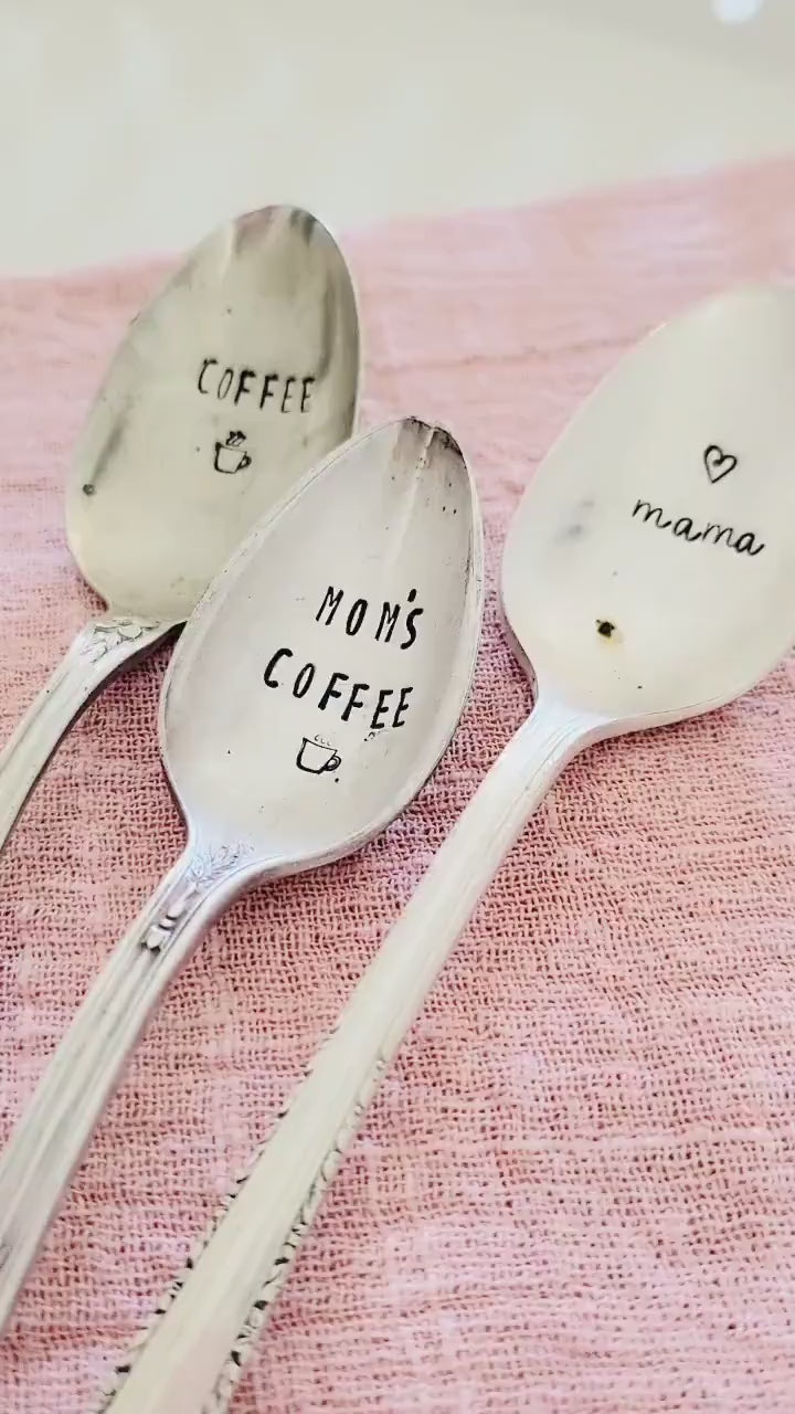 Set of 3 silver plated vintage spoons,mom spoons, vintage coffee spoons,vintage tea spoons, tea gift,coffee gift,coffee lover gift,tea lover