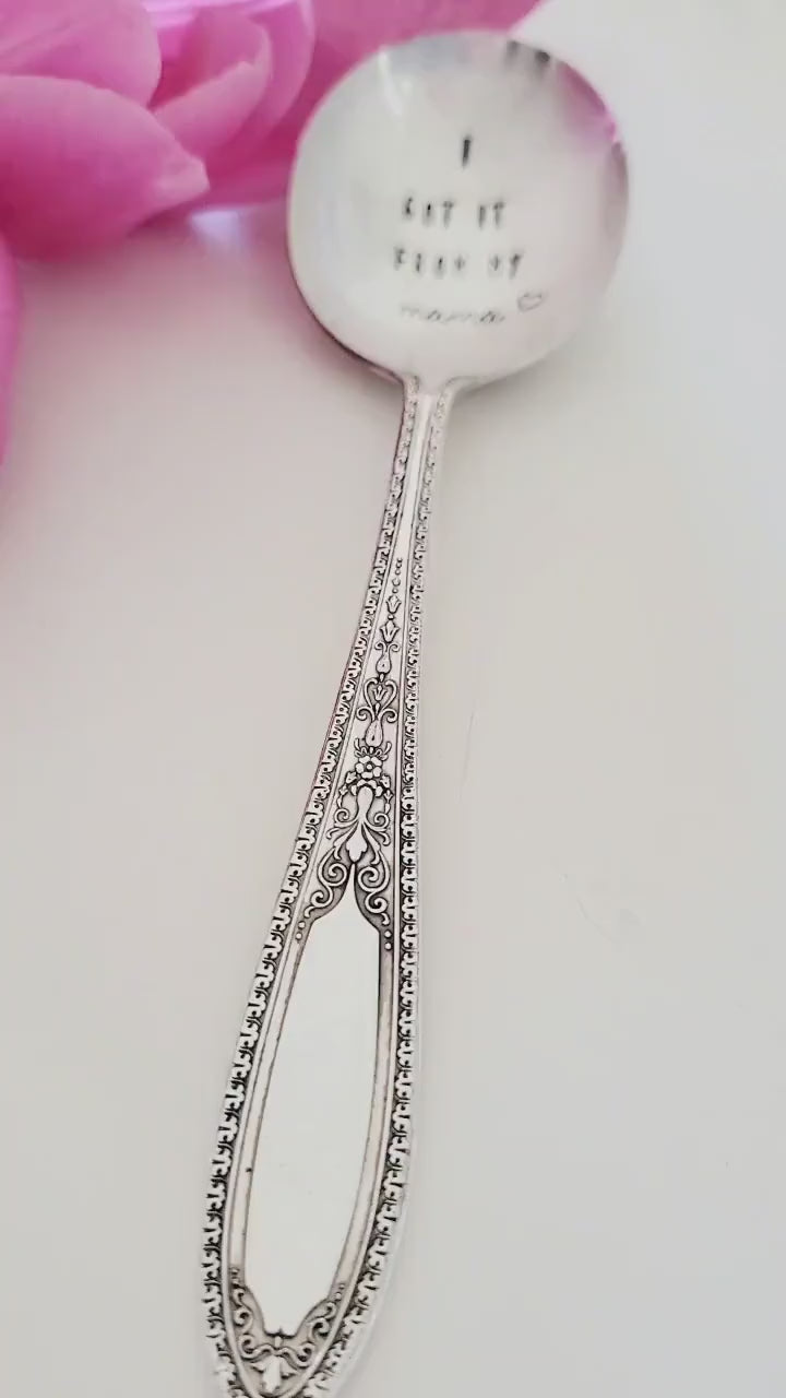 Vintage Silver Plated Spoon,gift for mom,gift for wife,gift from daughter,birthday gift for mom,mothers day gift,gift from son,vintage gift