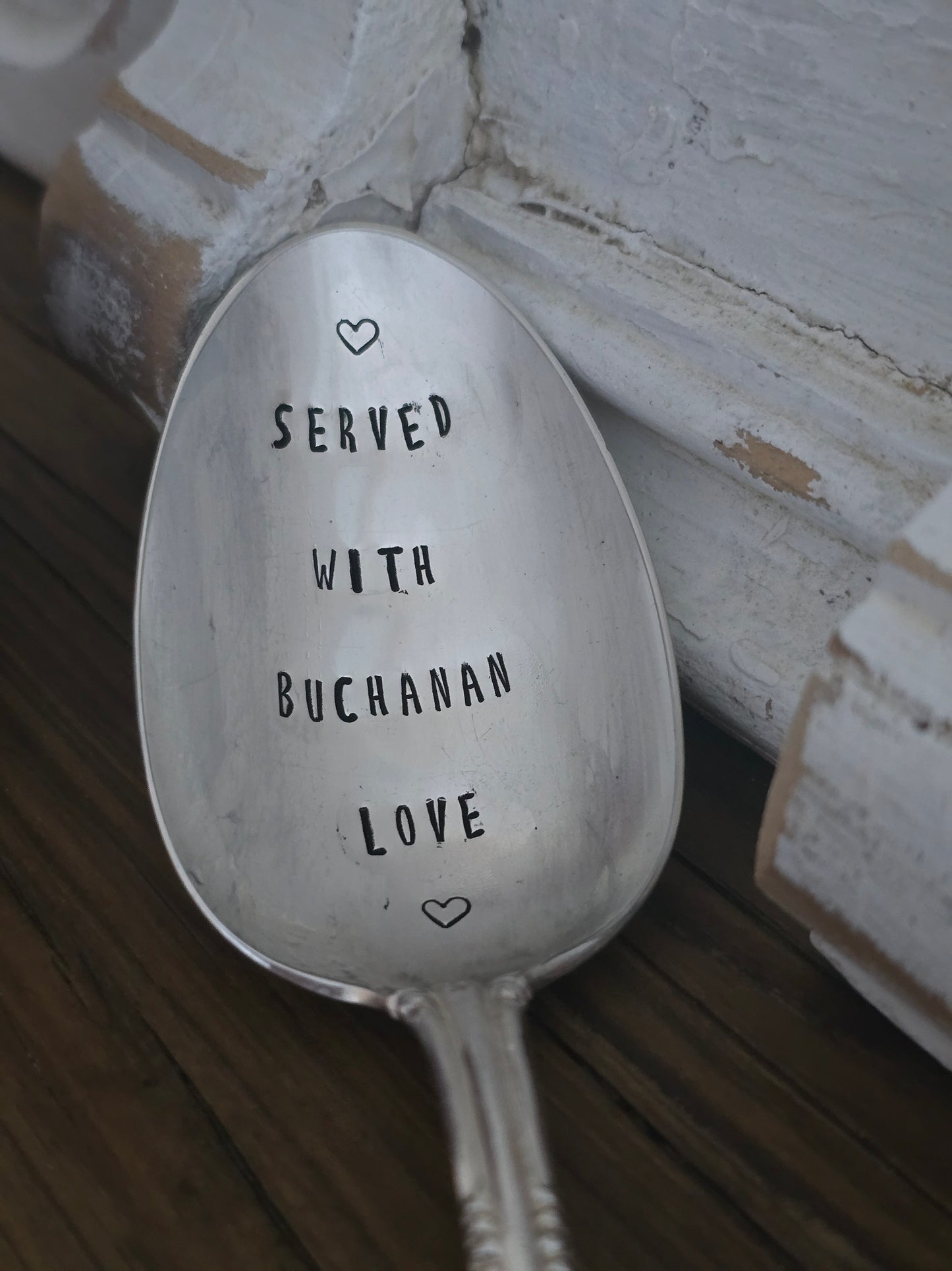 Customized Large Serving Spoon - Vintage Personalized Stamped Spoon | Wandering Tulips