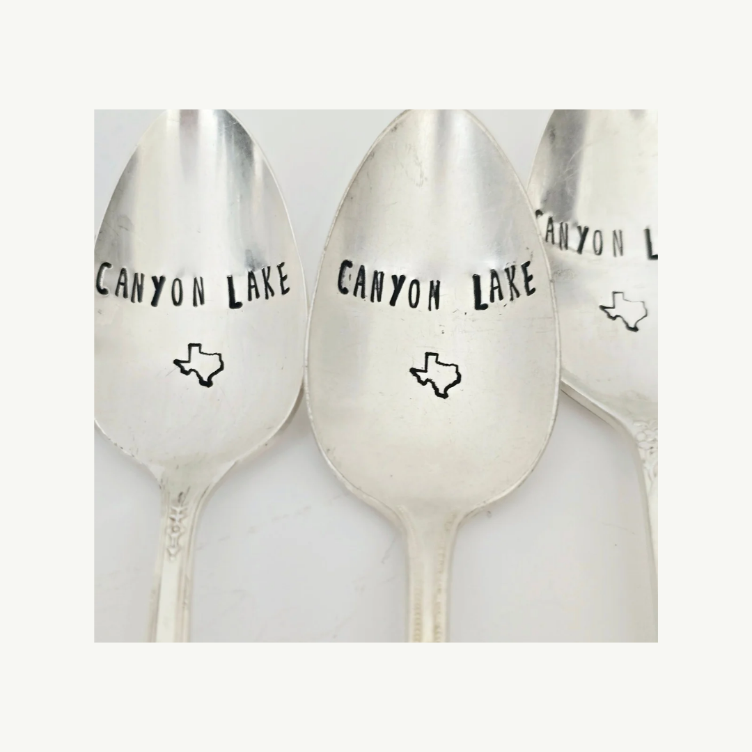 Customized Large Serving Spoon - Vintage Personalized Stamped Spoon | Wandering Tulips