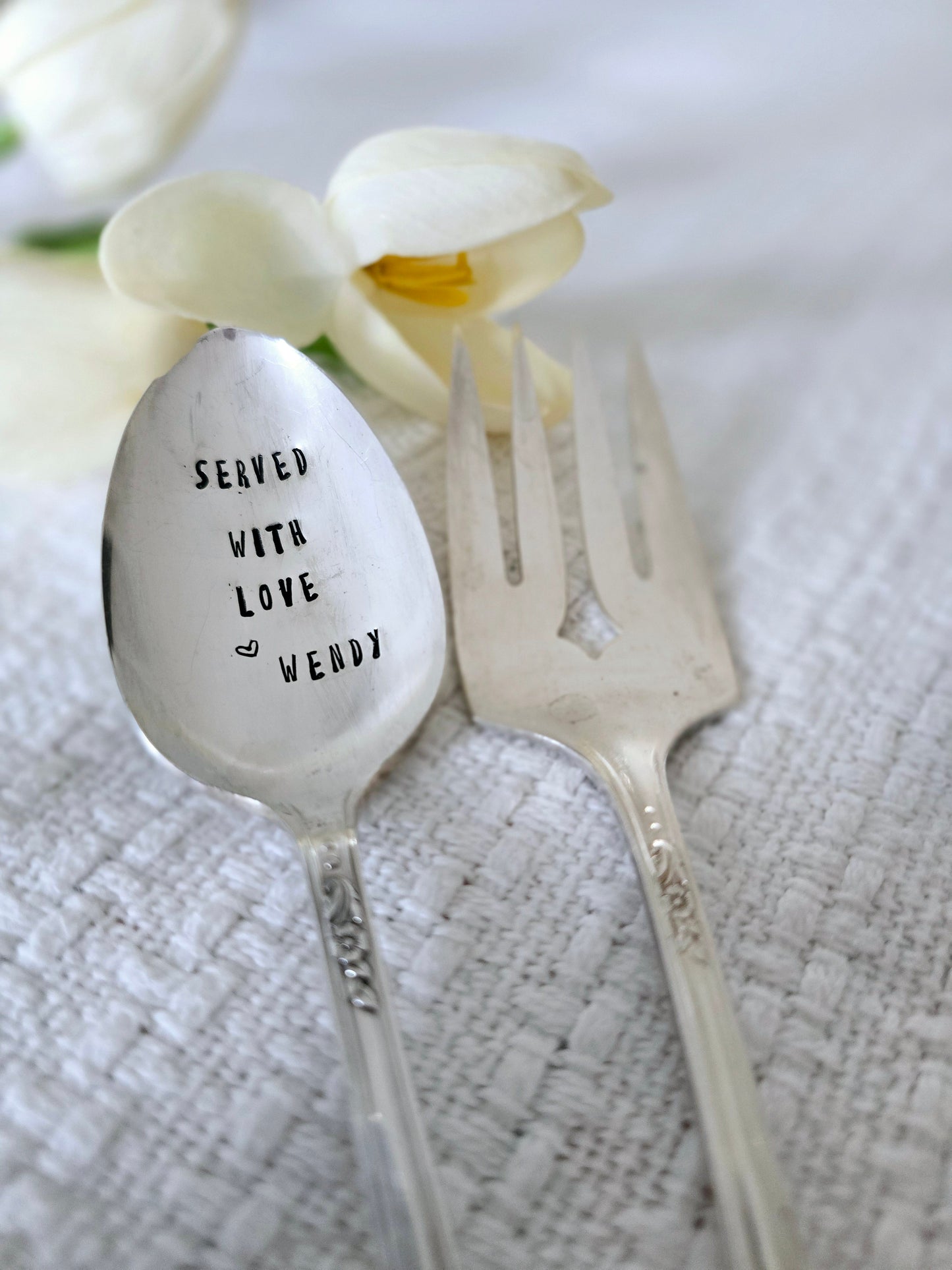 Served With Love set - Vintage Personalized Stamped Set | Wandering Tulips