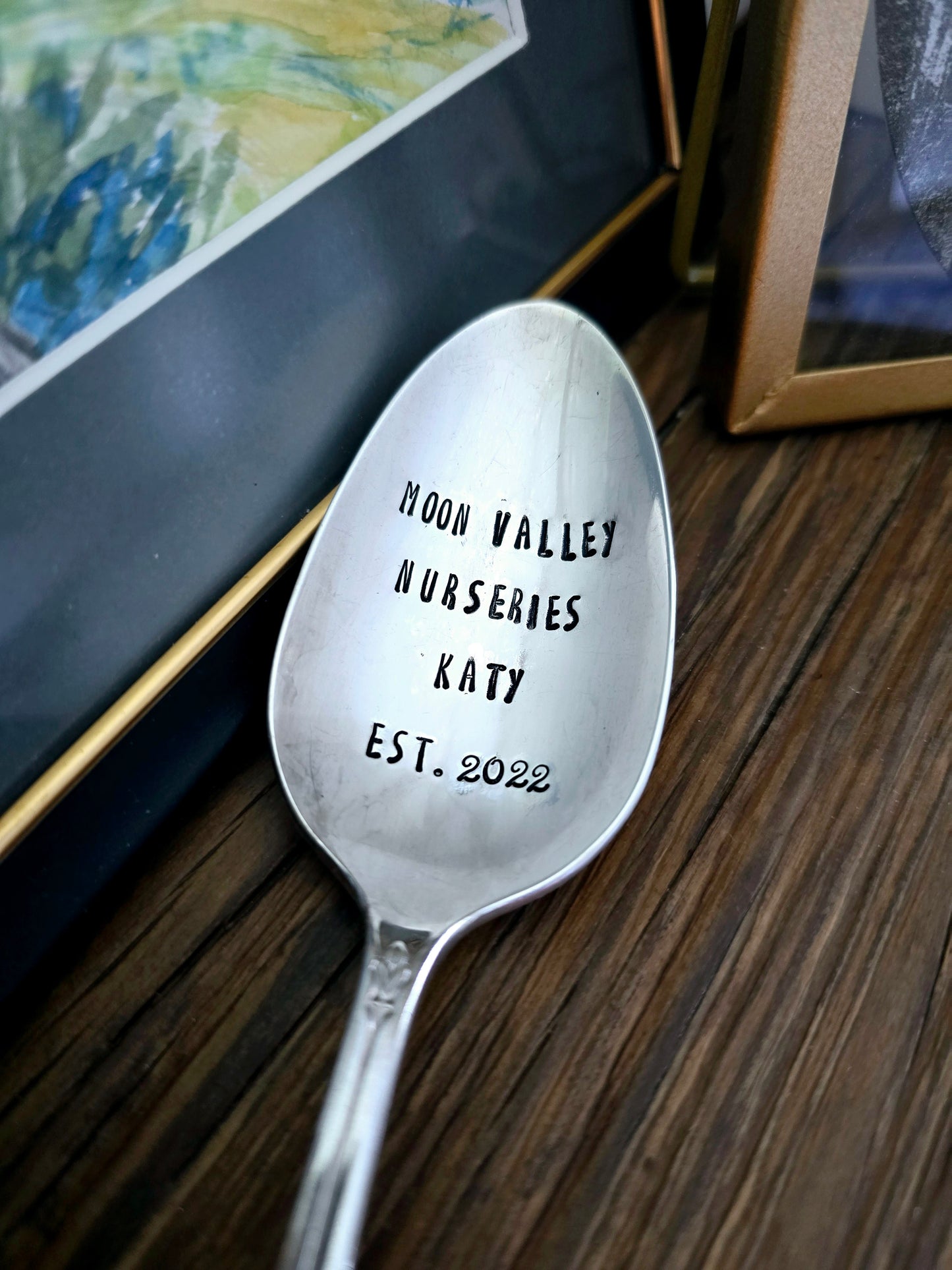 Customized Large Serving Spoon - Vintage Personalized Stamped Spoon | Wandering Tulips